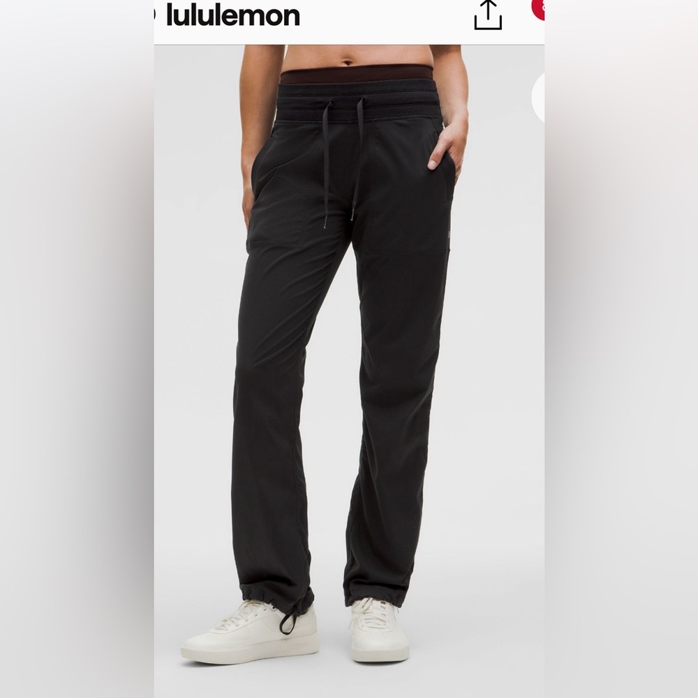 Lululemon straight to studio pants sz 8 black euc